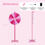 24 Inch Height Adjustable Prize Wheel with Smooth Spin, 2-in-1 Tabletop & Floor Standing Spinning Wheel for Game Carnival Party - Image 4