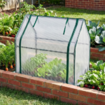 Mini Greenhouse with PE Cover, Indoor Outdoor Plant Gardening Green House for Garden Backyard, 36*18*33in, White - Image 20