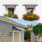Same Code 83221385 100 x 100 Household Application Door & Window Rain Cover Eaves Canopy Brown & Black Bracket - Image 18