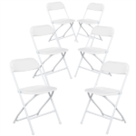 6pcs Injection Molding Classic Garden Plastic Folding Chair White - Image 10