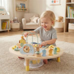 7-in-1 Wooden Baby Activity Table 12M+ Sensory Play Table with Music & Shape Sorting - Image 8