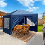 3 x 3m Two Doors & Two Windows Practical Waterproof Right-Angle Folding Tent Blue - Image 26