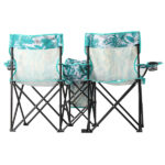 Portable Outdoor 2-Seat Folding Chair with Removable Sun Umbrella Pineapple - Image 16