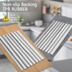 Three-piece kitchen rug set, non-slip and washable, abstract pattern kitchen hallway rug, soft and comfortable, suitable for sinks, floors, entrances, hallways and bathrooms. - Image 6