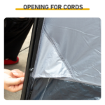 6 Person Outdoor Camping Tent, Waterproof Windproof Easy Setup, Double Layer Family Camping Tent with 1 Mesh Door & 5 Large Mesh Windows, Gray - Image 7