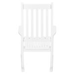 68.5*86*115CM Square Wooden Rocking Chair White - Image 5