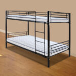 Same Code 12883671 Iron Bed Bunk Bed with Ladder for Kids Twin Size Black - Image 62