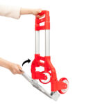 Portable Foldable Telescopic Trolley Trolley Luggage Trolley Red - Image 9