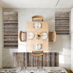 Three-piece kitchen rug set, non-slip and washable, abstract pattern kitchen hallway rug, soft and comfortable, suitable for sinks, floors, entrances, hallways and bathrooms. - Image 11