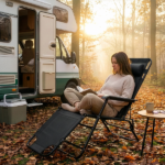 Portable Dual Purposes Extendable Folding Reclining Chair Black - Image 12