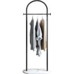 Clothing Rack, Golden Metal Freestanding Heavy Duty Clothes Rack with Marble Base, Multipurpose Garment Hanger for Bedroom, Hat, Scarf, Jacket - Image 2