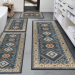 Boho Kitchen Rugs Sets 4 Piece with Runner Floral Kitchen Floor Mat Carpet Farmhouse Kitchen Rugs and Mats Non Skid Washable Runner Rug for Kitchen Floor Sink - Image 9