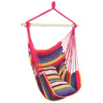 Distinctive Cotton Canvas Hanging Rope Chair with Pillows Rainbow - Image 6