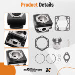 Cylinder Piston Top End Rebuild Kit for EZGO Golf Cart 2 Cycle Engine 1976-1988 - Image 3