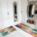 Three-piece kitchen rug set, non-slip and washable, abstract pattern kitchen hallway rug, soft and comfortable, suitable for sinks, floors, entrances, hallways and bathrooms. - Image 12