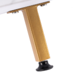Same Code 35647920 (106 x 50 x 48cm) Simple Double-layer Golden Iron Pipe Marble PVC Coffee Table Rectangular - Image 8