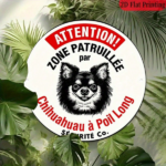 CIFbuy 1pc Vintage French Chihuahua Patrol Zone Sign, 8x8 Round Aluminum Metal Plaque, Funny Dog Owner Yard Fence Porch Decor, 2D Flat TikTok, TikTok, tal Self-pickup Logiopics - Image 6