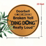 CIFbuy Classic Style | Round Iron Metal Sign 7.8x7.8 Inch 1PC, 2D Flat HD Printed Doorbell Malfunction Warning Decorative Wall Plaque F TikTok, TikTok, ue F Self-pickup Logiopics - Image 2