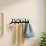 CIFbuy 1pc Premium Metal Wall-Mounted Towel Hook: 6-Hook Space-Saving Storage with Sturdy Row Design, Simple Punch-Free Installation, Ideal for Bathro(TikTok/temu self-pickup orders) - Image 5
