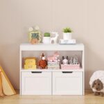 Book Organizer, toy Storage Cabinet Organizer, White - Image 17