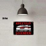 CIFbuy 1pc Krefeld Germany Metal Wall Art 8x12 Inch, Vintage Red & White 2D Flat Iron Decorative Plaque Sign For Bathroom Bedroom Home TikTok, TikTok, Self-pickup Logiopics - Image 3