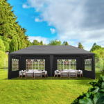 Same Code 74593042 Same Code 39118565 10'x20' Outdoor Party Tent with 6 Removable Sidewalls, Waterproof Canopy Patio Wedding Gazebo, Black - Image 17