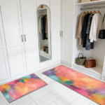 Three-piece kitchen rug set, non-slip and washable, abstract pattern kitchen hallway rug, soft and comfortable, suitable for sinks, floors, entrances, hallways and bathrooms. - Image 7