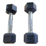 5LB 1-Pair(2pieces)HDRS Rubber Coated Solid Cast Iron Dumbbell with Contoured Chrome Handle, Hexagon Head Support for self-pickup face sheet, daily face sheet submission deadline 16:00 - Image 2