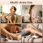 Adjustable Strap Neck Massager, 3 Intensity 2 Heat Levels Cordless Deep Tissue Massager for Neck Shoulder Back, Travel Office Home Use - Image 4