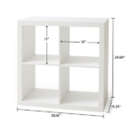 4 Cube Storage Organizer, White Texture - Image 2