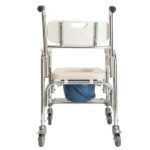 4 in 1 Multifunctional Aluminum Elder People Disabled People Pregnant Women Commode Chair Bath Chair White - Image 7