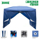 3 x 3m Two Doors & Two Windows Practical Waterproof Right-Angle Folding Tent Blue - Image 72