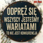 CIFbuy 1pc 8x8 Inch Round French Aluminum Sign, Vintage Decorative Wall Plaque, Funny Relax Everyone Is Crazy This Is Not A Competition TikTok, TikTok, que, Self-pickup Logiopics - Image 5