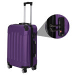 3-in-1 Portable ABS Trolley Case 20" / 24" / 28" Purple - Image 9
