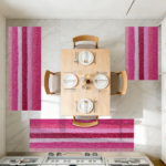 Three-piece kitchen rug set, non-slip and washable, abstract pattern kitchen hallway rug, soft and comfortable, suitable for sinks, floors, entrances, hallways and bathrooms. - Image 11