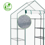Mini Walk-in Greenhouse with PE Cover, 4-Shelf Indoor Outdoor Plant Gardening Green House for Garden Backyard, 56" x 29" x 77", White - Image 10