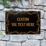CIFbuy Custom Outdoor Metal Sign Black Lace Design Traffic Safety Warning Sign 8x12 Inches(TikTok, temu pick-up service)
