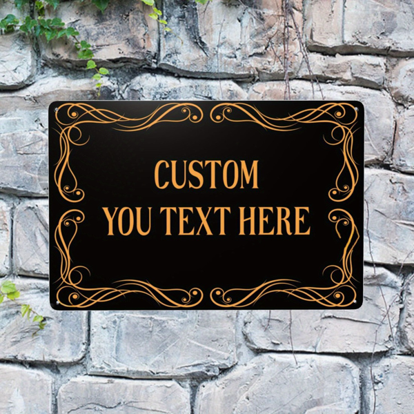 CIFbuy Custom Outdoor Metal Sign Black Lace Design Traffic Safety Warning Sign 8x12 Inches(TikTok, temu pick-up service)
