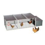 20.93ft² Large Wooden Chicken Coop Outdoor Hen House with Nesting Box & Weatherproof Asphalt Roof, Walk-in Poultry Cage with Secure Locks, Metal Mesh Run for Backyard Farm Use - Image 6
