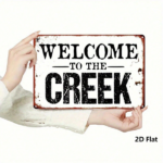 CIFbuy Vintage Welcome To The Creek Metal Sign, 8x12 Inch Rustic Iron Wall Art, Distressed Finish Waterproof Decor Plaque For Home TikTok, TikTok, e Self-pickup Logiopics