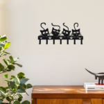 CIFbuy Creepy Black Cats Wall - Mounted Key Holder with 7 Hooks and Adorable Halloween Cat Designs - Ideal Spooky Home Decor.Utility Hooks-CIF BUY(TikTok/temu self-pickup orders) - Image 24
