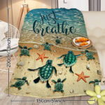 Tropical Baby Sea Turtle Flannel Fleece Blanket 3D Ocean Waves Flannel Soft Plush Throw Blanket Cozy Blankets for Bed Chair Car Sofa Couch Bedroom 75*100cm temu can only be self-picked up - Image 9