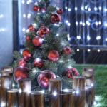 4-piece set of multi-color solar fairy light string, 330 LED outdoor solar Christmas lights, 8 modes of wired solar flashing light string, suitable for Christmas trees, wedding parties, gardens and courtyards - Image 6