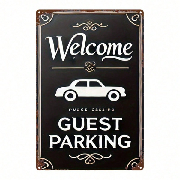 c44d6c86-2a59-4a90-8763-a79eca98ff6f.png CIFbuy Vintage Metal Welcome Parking Sign 8x12 Inch Retro Wall Art, Wall Art, Bathroom Man Cave Bedroom Garden Hom ikTok, ikTok, Self- Wckup LogiopHom Piece - Image 1