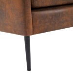 97*71*74cm 1.5 Seats Hot Stamping Cloth Surrounding Chair With Pillow Indoor Circle Chair Dark Brown - Image 15