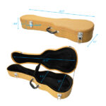 Replace 77197354 26" Top Grade Tenor Leather Ukulele Case Yellow - Image 4