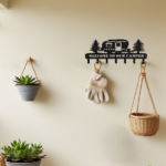 CIFbuy Wall Decor with Rustic Metal Camper Key Holder: 7 Sturdy Hooks and a Charming Pine Tree Pattern, Ideal for Enhancing Campe(TikTok/temu self-pickup orders) - Image 2