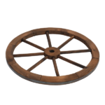 [Same Code 95885929]2pcs 24-Inch Old Western Style Garden Art Wall Decor Wooden Wagon Wheel Brown - Image 9