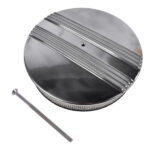 14" x 3" Half Finned Aluminum Air Cleaner With Recessed Base and Paper Element Polished - Image 3