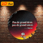 CIFbuy 1pc Round Aluminum Sign, "" Aluminum Sign, French Proverb Floral Wall Plaque, French Proverb Floral Wall Plaque, 7.87in Outdoor Decor TikTok, Temu Self-pickup Logiecics - Image 6